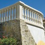 Casa Padrino Barock Balustrade mit S�ule Cremewei� 128 x 28 x H. 101 cm - Barockstil Gel�nder - Garten & Terrassen Deko Accessoires