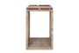 Casa Padrino Luxus Marmor Beistelltisch Beige / Weinrot 40 x 40 x H. 60 cm - Runder Beistelltisch mit skulpturalem Fu� aus hochwertigem Marmor mit Rosso Levanto Partien - Luxus M�bel