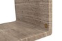 Casa Padrino Luxus Marmor Beistelltisch Beige / Weinrot 40 x 40 x H. 60 cm - Runder Beistelltisch mit skulpturalem Fu� aus hochwertigem Marmor mit Rosso Levanto Partien - Luxus M�bel