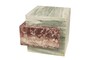 Casa Padrino Luxus Marmor Beistelltisch Gr�n / Rosa 45 x 45 x H. 41 cm - Niedriger blockf�rmiger Beistelltisch aus hochwertigem Indian Green Onyx und Rosalia Pink Marmor - Luxus M�bel