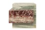 Casa Padrino Luxus Marmor Beistelltisch Gr�n / Rosa 45 x 45 x H. 41 cm - Niedriger blockf�rmiger Beistelltisch aus hochwertigem Indian Green Onyx und Rosalia Pink Marmor - Luxus M�bel