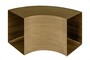 Casa Padrino Luxus Beistelltisch Bronzefarben 85 x 38 x H. 40 cm - Geschwungenes skulpturales Tisch-Element aus Stahl in Bronze-Optik, auch als niedrige Ablagebank nutzbar - Luxus M�bel
