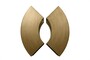 Casa Padrino Luxus Beistelltisch Bronzefarben 85 x 38 x H. 40 cm - Geschwungenes skulpturales Tisch-Element aus Stahl in Bronze-Optik, auch als niedrige Ablagebank nutzbar - Luxus M�bel