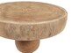 Casa Padrino Luxus Massivholz Beistelltisch / Hocker Naturfarben  32,5 x H. 44,5 cm - Runder Beistelltisch aus handgedrechseltem Dimb-Holz mit gestapelten Kugelformen - Luxus M�bel