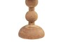 Casa Padrino Luxus Massivholz Beistelltisch / Hocker Naturfarben  32,5 x H. 44,5 cm - Runder Beistelltisch aus handgedrechseltem Dimb-Holz mit gestapelten Kugelformen - Luxus M�bel