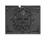 Casa Padrino Gusseisen Kaminplatte Schwarz 54,5 x 40 cm - Kaminr�ckwand mit Maskaron-Relief - Feuerplatte - Kamin Zubeh�r