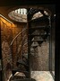 Casa Padrino Gusseisen Wendeltreppe Schwarz  133 x H. 304 cm - Rustikale Spiraltreppe mit 15 Stufen - Massive Gusseisen Treppe