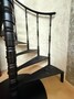 Casa Padrino Gusseisen Wendeltreppe Schwarz  155 x H. 300 cm - Rustikale Spiraltreppe mit 15 Stufen - Massive Gusseisen Treppe