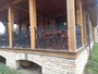 Casa Padrino Gusseisen Balustrade Schwarz 42 x H. 93 cm - Prunkvolles Barock Gel�nder Element mit Muschel Ornament - Balkon & Treppen Gel�nder