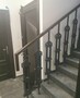 Casa Padrino Gusseisen Gel�nderstab Schwarz 16 x H. 115 cm - Prunkvoller Zierstab mit Ranken Ornament - Balkon & Treppen Gel�nder