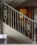 Casa Padrino Gusseisen Gel�nderstab Schwarz 21,5 x H. 103 cm - Prunkvoller Zierstab mit Ranken Ornament - Balkon & Treppen Gel�nder