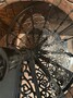 Casa Padrino Gusseisen Wendeltreppe Wei�  133 x H. 304 cm - Rustikale Spiraltreppe mit 15 Stufen - Massive Gusseisen Treppe