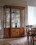 Casa Padrino Luxus Vitrinenschrank Braun 150 x 48 x H. 214 cm - Handgefertigtes Massivholz M�bel mit Kristallglasb�den - Luxus Qualit�t 