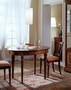 Casa Padrino Luxus Esstisch Braun 110 x 80 x H. 79 cm - Handgefertigtes Massivholz M�bel mit feiner Intarsienarbeit und Ausziehfunktion - Luxus Qualit�t 