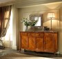 Casa Padrino Luxus Sideboard Braun 204 x 54 x H. 111 cm - Handgefertigtes Massivholz M�bel mit 4 T�ren - Luxus Qualit�t 