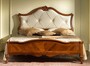 Casa Padrino Luxus Bett Braun 182 x 212 x H. 144 cm - Handgefertigtes Massivholz M�bel mit hochwertiger Polsterung - Luxus Qualit�t 