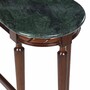 Casa Padrino Luxus Barock Mahagoni Konsole mit Marmorplatte Dunkelbraun / Gr�n 135 cm - Barock M�bel