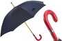 142 Pto CN3 P - Italienisch Regenschirm mit Rot Ledergriff f�r Herren - Handmade in Italy