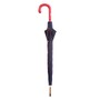 142 Pto CN3 P - Italienisch Regenschirm mit Rot Ledergriff f�r Herren - Handmade in Italy