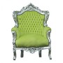 Barock Sessel King Jadegrn/ Silber 