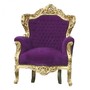 Barock Sessel King Lila/Gold 