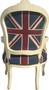 Casa Padrino  Barock Salon Stuhl Union Jack Design / Creme