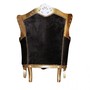 Barock Kinder Sessel Schwarz/Gold