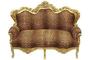 Casa Padrino Barock Sofa Garnitur Master Leopard / Gold - Barock M�bel  