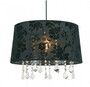Barock Design H�ngeleuchte, Pendelleuchte mit Kristall-Deco SM3415M Schwarz Lampe Leuchte 