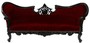 Casa Padrino Barock Sofa Vampire Bordeauxrot / Schwarz- Limited Edition - Lounge Couch 