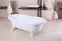 Freistehende Luxus Badewanne Jugendstil Milano Wei�/Wei� - Barock Badezimmer Badewanne Freistehend