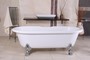 Freistehende Luxus Badewanne Jugendstil Milano Wei�/Silber - Barock Badezimmer