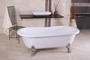 Freistehende Luxus Badewanne Jugendstil Milano Wei�/Silber - Barock Badezimmer