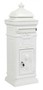 Standbriefkasten Antik Jugendstil Mod6 Briefkasten Postkasten Alu - Wei� - S�ulenbriefkasten - Englischer Briefkasten - Nostalgie Nostalgisch Luxus Briefk�sten      