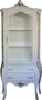 Casa Padrino Barock Vitrine Wei�/Silber- Limited Edition