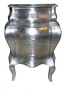 Casa Padrino Barock Kommode Silber 53 x 36 x 71.5 cm