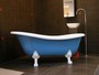 Freistehende Luxus Badewanne Jugendstil Roma Hellblau/Wei�/Wei� 1470mm - Barock Antik Stil Badezimmer