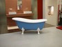 Freistehende Luxus Badewanne Jugendstil Roma Hellblau/Wei�/Wei� 1470mm - Barock Antik Stil Badezimmer