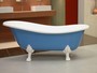 Freistehende Luxus Badewanne Jugendstil Roma Hellblau/Wei�/Wei� 1470mm - Barock Antik Stil Badezimmer