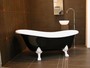 Freistehende Luxus Badewanne Jugendstil Roma Schwarz/Wei�/Wei� 1470mm - Barock Antik Badezimmer