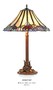 Handgefertigte Tiffany Hockerleuchte Tischleuchte H�he 61 cm, Durchmesser 40 cm - Leuchte Lampe 