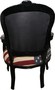Casa Padrino Barock Salon Stuhl USA Design / Schwarz - USA Style