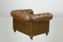 Chesterfield Luxus Echt Leder Sessel Vintage Leder von Casa Padrino Cigar - Club Sessel