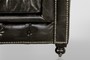 Chesterfield Luxus Echt Leder Sessel Vintage Leder von Casa Padrino Ebony - Club Sessel