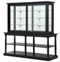 Luxus Glasvitrine mit Ablage Ladeneinrichtung Shop & Hotel M�bel Nortbrook - Luxus Kategorie - Eichenholz - Black Antique Finish - Schrank Vitrine 