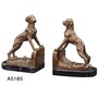 Casa Padrino Luxus B�cherst�tzen Boxer Hunde aus Bronze auf Marmorsockel - B�cherst�tze - Book End 