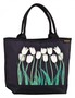 Designer Shoppertasche mit wei�en Tulpen - Elegante Tasche - Luxus Design