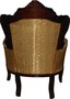 Casa Padrino Barock Sessel King Gold Muster / Brown M�bel Antik Stil