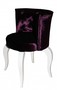 Casa Padrino Barock Salon Stuhl Lila / Wei  - Designer Sessel - Luxus Qualitt GH