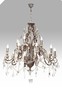 Casa Padrino Luxus Barock Kronleuchter mit echten Glaskristallen Silber Antik-Look, 10 Flammiger L�ster, Durchmesser 90 cm - feinste Qualit�t 